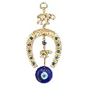 恶魔眼金色马蹄装饰挂件