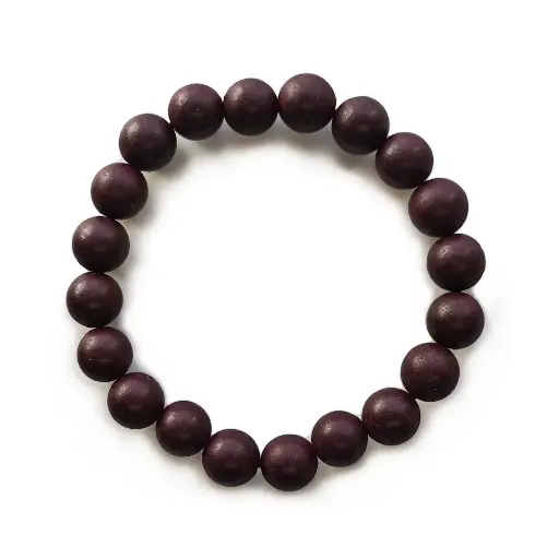 合香珠墨红玫瑰酸枣仁弹力绳手串